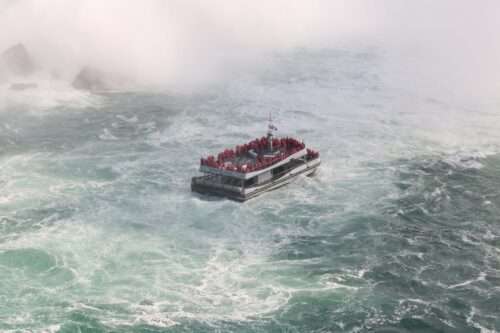 Boat in storm