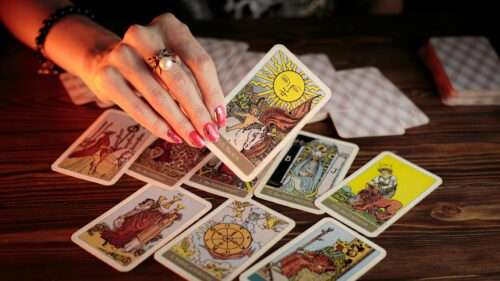 Tarot with sun card